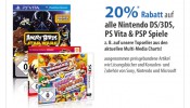 Mueller: 20% auf alle Nintendo DS/3DS, PS Vita & PSP Spiele am 22.05.2015