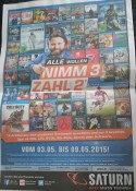 [Lokal??] Saturn Wolfsburg: Nimm 3 Zahl 2 (Blu-rays, DVDs, Games etc.)