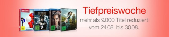 Amazon.de: Tiefpreiswoche – mehr als 9.000 Filme reduziert (24.08. – 30.08.15)