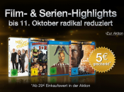 Amazon.de: Film- & Serien-Highlights bis 11. Oktober (5€ Extra Rabatt ab 29€)