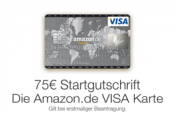 Amazon.de: VISA Karte mit 75 € Startgutschrift + Amazon Punkte sammeln und 1. Jahr kein Kartenpreis
