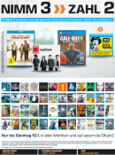 Saturn.de: 3für2 Aktion auf alle Blu-rays, DVDs, Games & CDs (bis 10.01.16)