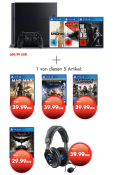 Gamestop.de: PS4 1TB Konsole + God of War III Remastered + Uncharted: The Nathan Drake Collection + The Last of Us: Remastered für 369,99€ inkl. VSK