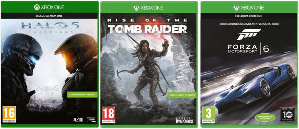 Halo 5 + Rise of the Tomb Raider + Forza Motorsport 6 (Xbox One)