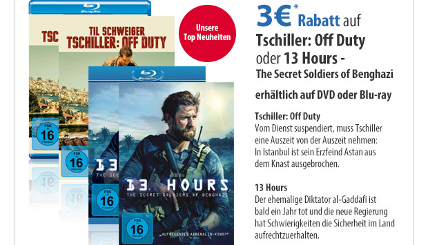 3€ Rabatt off duty 13 Hours