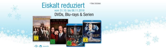Amazon.de: Neue Aktionen (31.10.16) u.a. Filmangebote eiskalt reduziert & 6 Blu-rays für 30 EUR