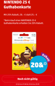 [Offline] Penny: Spar-Coupons der Woche – 20% Rabatt auf Nintendo eShop Guthabenkarten (25€ für 20€)