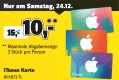 [Offline] Conrad: 15€ iTunes Karten für 10€ (nur am 15.05.17 und nur in den Filialen)