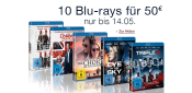 Amazon.de: Neue Aktionen u.a. 10 Blu-rays für 50 EUR (bis 14.05.17)