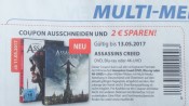 Müller: 2€ Rabatt-Coupon auf ASSASSINS CREED (DVD/BD/4KUHD)