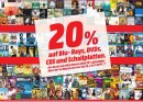 [Offline] Amazon kontert MediaMarkt: 20% Rabatt auf alle Blu-rays, DVDs, CDs und Schallplatten am 26.+27.05.17