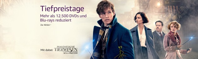 Amazon.de: Film Tiefpreistage – DVDs & Blu-rays reduziert (bis 07.05.2017)