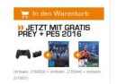 Saturn.de: Sony PS4 Wireless Dualshock 4 Controller (V2) + Charger Ladestation + Prey Day One Edition (PS4) + Pro Evolution Soccer 2016 Day One Edition für 49,99€ inkl. VSK