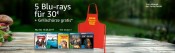 Amazon.de: Neue Aktionen (07.08.17) u.a. 5 Sony Blu-rays für 30 EUR inkl. Grillschürze