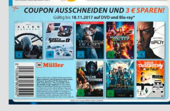 3€ Coupon Müller 18.11.17