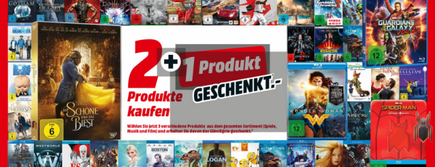 Amazon kontert MediaMarkt.de: Das große MediaMarkt Weihnachts-Geschenkt mit 3 für 2 Aktion für Filmen, Games und Musik (bis 09.12.17)