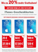 [Lokal] Lidl: bis zu 20% mehr iTunes Guthaben (06.11. – 12.11.17)