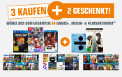 Amazon kontert Saturn.de: 5 für 3 Aktion auf Filme, Games & Musik (bis 04.06.18)