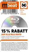 Mueller.de: 15% Gutschein auf alle Blu-rays bis 17.05.18