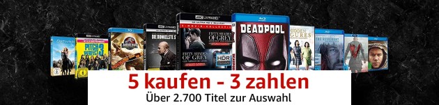 Amazon.de: 5 kaufen – 3 zahlen mit über 2.700 Filme und TV-Serien (bis 15.07.18)