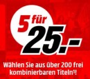 MediaMarkt.de: 5 für 25€ [Blu-ray] VSK-frei (bis 02.09.18)