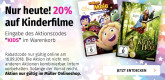 Mueller.de: 20% Rabatt auf Kinderfilme – Nur am 16.09.2018