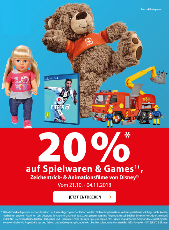 Müller 20% u.a. Disney AF