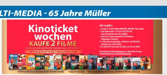 Müller Kinoticket-Aktion