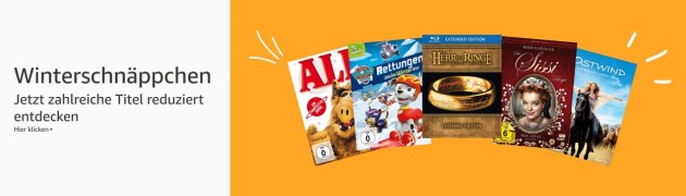 Amazon.de: Winterschnäppchen – Filme reduziert und 10 Blu-rays für 50 EUR (bis 26.11.18)