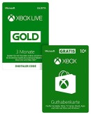 Amazon.de: Tagesangebot – Xbox Live Gold Mitgliedschaft 3 Monate + 10 EUR GRATIS [Xbox Live Online Code] für 19,99€