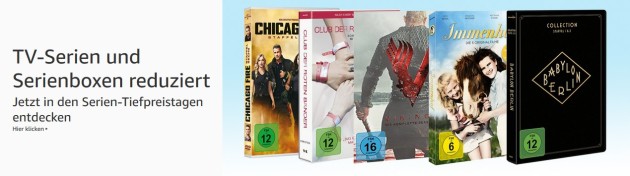 Amazon.de: Serien-Tiefpreise: Serien und Serienboxen reduziert & 10 Blu-rays für 50 EUR (bis 10.02.19)