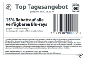 Müller.de + Filialen: 15% auf alle verfügbaren Blu-rays – Nur Heute 17.05.2019