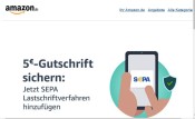 Amazon.de: 5€ Aktions-Gutschein für das Hinzufügen des SEPA Lastschriftverfahrens