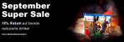 ReBuy.de: September Super Sale mit 15 % Rabatt auf ausgewählte Artikel (ohne MBW)