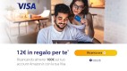Amazon.it: 12€ Aktions-Gutschein für das Aufladen des Kontos mit 100€ mit einer VISA Karte