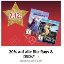 Mueller.de: 20% Rabatt auf alle DVDs und Blu-rays am 07.12.20