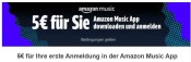 Amazon.de: 5€ Aktions-Gutschein für das erste Anmelden bei Amazon Music (App)