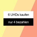 Amazon.de: Neue Aktionen u.a. 4K UHD: 6 Kaufen und nur 4 bezahlen