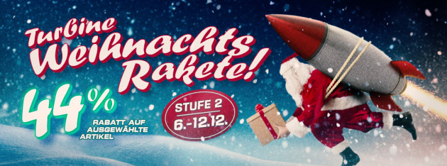 Turbine-Shop: Weihnachts-Sale mit 44% Rabatt auf ausgewählte Artikel (06.12. – 12.12.21)