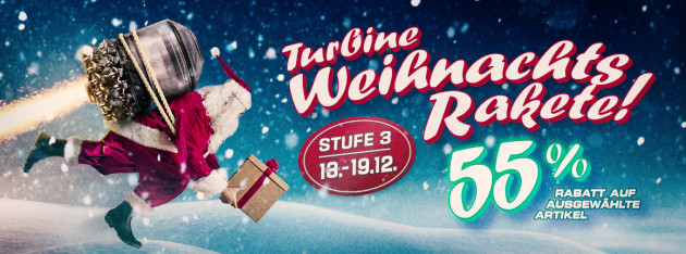 Turbine-Shop: Weihnachts-Sale mit 55% Rabatt auf ausgewählte Artikel (13.12. – 19.12.21)