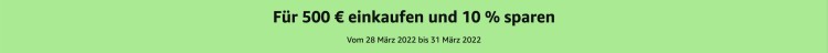 Amazon.de: Für 500 € einkaufen und 10 % sparen