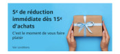 Amazon.fr: 5€ Rabatt ab einer Bestellung von 15€