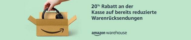 Amazon.de: Black Friday – 20% Rabatt auf ausgewählte Warehousedeals