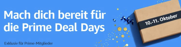 [Vorankündigung] Amazon.de: Prime Deal Days 10.-11. Oktober