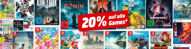 MediaMarkt.de: 20% auf alle Games (bis 08.04.24)