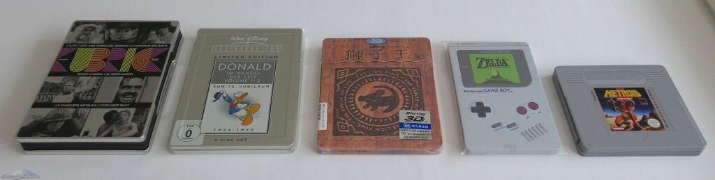 Kubrik Collection (Blu-ray), Donald Duck – Im Wandel der Zeit Vol. 1-3 (DVD), Der König der Löwen (Blu-ray), Game Boy (Switch), Metroid Samus Returns (3DS)