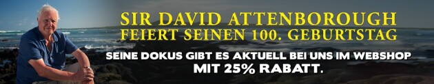 Polyband Shop: Zum 100. Geburtstag von David Attenborough gibt es 25% Rabatt auf seine Dokus